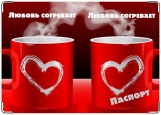 Обложка на паспорт с уголками, Любовь согревает
