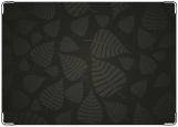 Обложка на паспорт с уголками, листья на черном фоне
