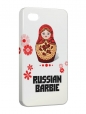 Чехол iPhone 4/4S, Russian Barbi