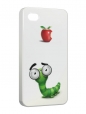 Чехол iPhone 4/4S, червячок