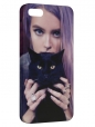 Чехол для iPhone 5/5S, girl&cat