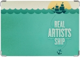 Обложка на паспорт с уголками, Real Artists Ship