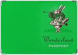 Обложка на паспорт с уголками, Wonderland