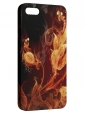 Чехол для iPhone 5/5S, огненный цветок