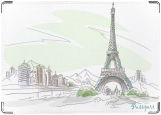 Обложка на паспорт с уголками, Sketch Paris