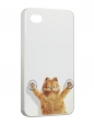 Чехол iPhone 4/4S, Гарфилд прилип к телефону