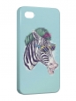 Чехол iPhone 4/4S, Зебра в очках