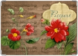 Обложка на паспорт с уголками, Flowers