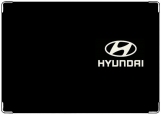 Обложка на автодокументы с уголками, Hyundai_Black