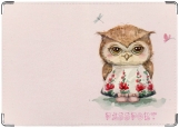 Обложка на паспорт с уголками, Owl