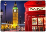 Обложка на паспорт с уголками, London1