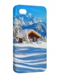 Чехол iPhone 4/4S, Заснеженный домик