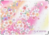 Обложка на паспорт с уголками, Весенний танец цветов