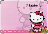 Обложка на паспорт с уголками, Hello Kitty