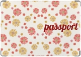 Обложка на паспорт с уголками, Цветки