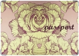 Обложка на паспорт с уголками, Цветок