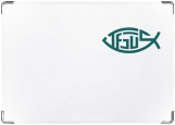 Обложка на паспорт с уголками, рыба символ христианства