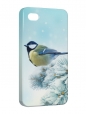 Чехол iPhone 4/4S, Зима - синица