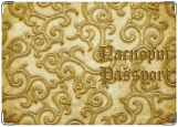 Обложка на паспорт с уголками, золотой узор