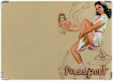 Обложка на паспорт с уголками, Пин Ап 15