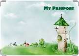 Обложка на паспорт с уголками, Обложка на паспорт "Фантазия 2"