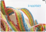 Обложка на паспорт с уголками, Сладкая радуга