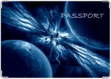 Обложка на паспорт с уголками, Космос