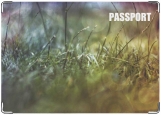 Обложка на паспорт с уголками, grass