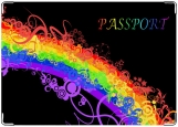 Обложка на паспорт с уголками, Rainbow