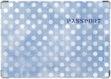 Обложка на паспорт с уголками, горошек