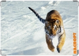 Обложка на паспорт с уголками, тигр в снегу