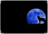 Обложка на автодокументы с уголками, Blue moon