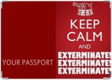 Обложка на паспорт с уголками, keep calm