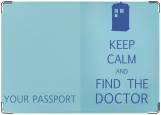 Обложка на паспорт с уголками, Keep calm v2