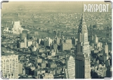 Обложка на паспорт с уголками, нью-йорк