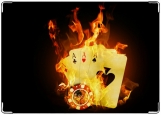 Обложка на паспорт с уголками, Огненный покер
