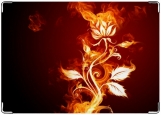 Обложка на паспорт с уголками, Пламенный цветок