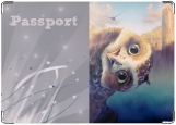 Обложка на паспорт с уголками, Cute owl