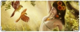 Обложка на студенческий, Девочка и райские птицы