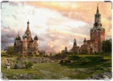 Обложка на автодокументы с уголками, Кремль после Апокалипса