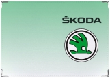 Обложка на автодокументы с уголками, Skoda