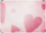 Обложка на паспорт с уголками, Розовые сердечки