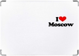 Обложка на паспорт с уголками, Я люблю Москву