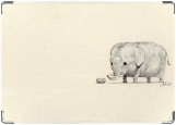 Обложка на паспорт с уголками, карликовый  слон