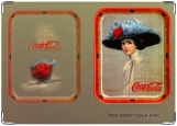 Обложка на паспорт с уголками, Coca-Cola girl