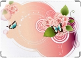 Обложка на паспорт с уголками, Бабочки-цветочки