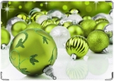 Обложка на автодокументы с уголками, зеленные шарики