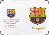 Обложка на паспорт с уголками, FC Barcelona