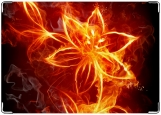 Обложка на паспорт с уголками, огненный цветок