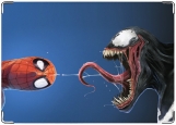 Обложка на паспорт с уголками, Spiderman VS Venom